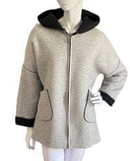 Highlight šedý melír svetrový kabátek s kapucí Velikost: XL