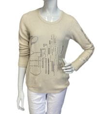Lea H. Lea H - režný béžový svetr s kovovými kamínky Velikost: M