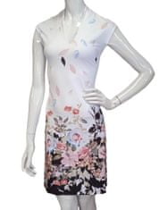 VI AI PI bílé pouzdrové šaty s potiskem květů Velikost: XL