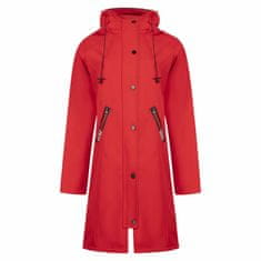 ZOSO červená dlouhá softshellová bunda s nápisy a kapucí Velikost: XL