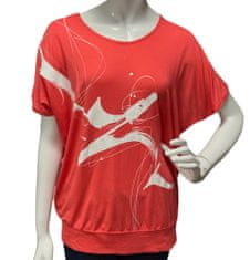 Lea H. Lea H - růžové oversize tričko se bílým vzorem Velikost: XL