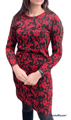 Lea H. Lea H - šaty černé s červenými květy Velikost: XXL