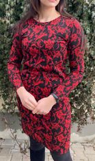 Lea H. Lea H - šaty černé s červenými květy Velikost: XXL
