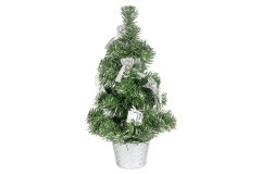 Autronic Stromeček ozdobený, umělá vánoční dekorace, barva stříbrná YS20-016