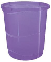Esselte Odpadkový koš "Colour`Breeze", transparentní levandulová, plast, 14 l, 628462