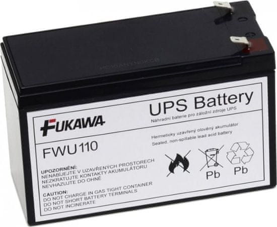 Fiamm FUKAWA olověná baterie FWU110 do UPS APC/ náhradní baterie za RBC110/ životnost 5 let