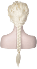 Korbi Elsa Frozen paruka, blond vlasy, copánky, W32