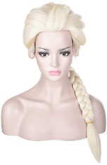 Elsa Frozen paruka, blond vlasy, copánky, W32