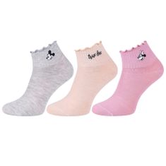 Mickey Disney ponožky pro ženy, barevné kotníkové ponožky, 3 páry, 36-38 EU 