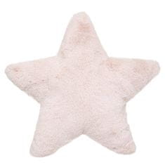 Atmosphera Kožešinový polštář ve tvaru hvězdy, růžový