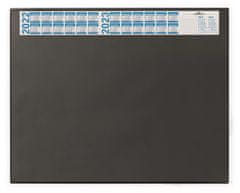 Durable Podložka na stůl, černá, 65 x 52 cm, s ročním kalendářem, transparentní klopa, 720401 