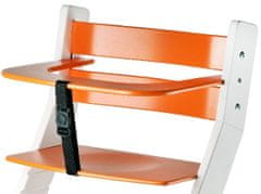 Rostoucí jídelní židle LUCA bílá_oranžová