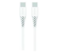 SWISSTEN Data kabel Textile USB-C/USB-C (PD) 5A (100W) 1,5 m, bílá