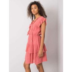 Och Bella Dámské šaty s volánky Melbina OCH BELLA růžové TW-SK-BI-26594.36P_366721 L