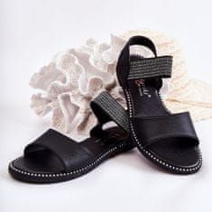 Klasické sandály s cvočky Black Shelly velikost 32