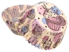 Alvarak Košíčky na muffiny motiv kreslený cupcake (50 ks) 