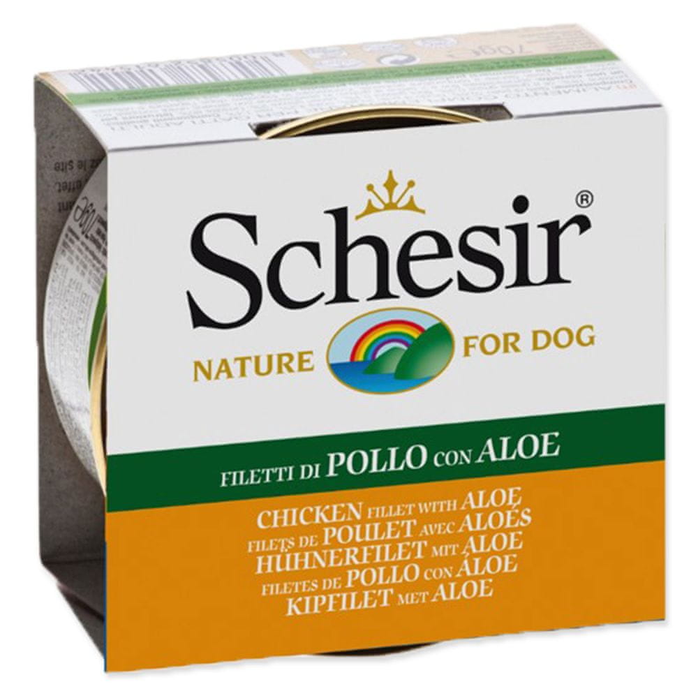 Schesir Konzerva Dog kuřecí + aloe v želé 10 x 150 g