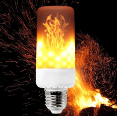 commshop LED žárovka s efektem plamenu 3+1
