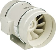 Soler&Palau TD 250/100 KIT – ventilační set pro kruhová potrubí. V setu: potrubní ventilátor (krytí IP44, tichý chod, průtok až 250 m³/h), Al hadice, odtahový ventil a fasádní mřížka (bílý plast), izolační páska