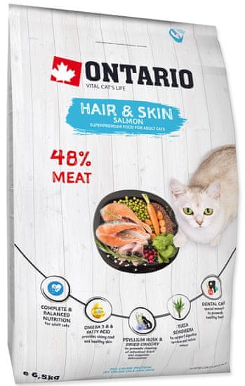 Ontario Cat Hair & Skin 6,5kg