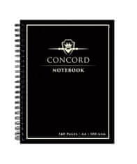Concord Spirálový sešit, černá, A4, linkovaný, 70 listů, 8956
