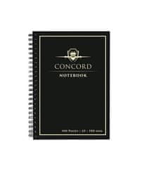 Concord Spirálový sešit, černý, A5, linkovaný, 70 listů, 8959