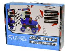 Mikro Trading Street Rider kolečkové brusle modré vel. 31-34 ocelová ložiska v krabičce