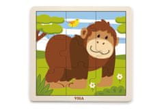 Viga Dřevěné puzzle - opice