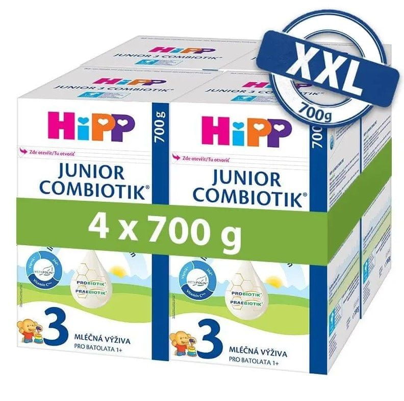Levně HiPP 3 Junior Combiotik Batolecí mléko 4x700 g