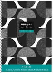 SHKOLYARYK Spirálový sešit "UNIQUE", mix motivů, čtverečkovaný, A4+, 80 listů, A4-080-6506K