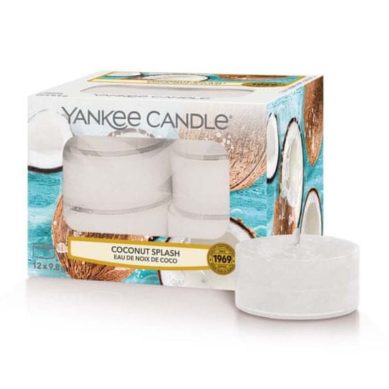 Yankee Candle čajové svíčky Coconut Splash (Kokosové osvěžení) 12 ks