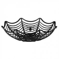 TWM Košík pavučina Halloween 27 cm černý polypropylen