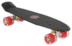 TWM skateboard Flip-Ít s led světly 55,5 cm černý/červený