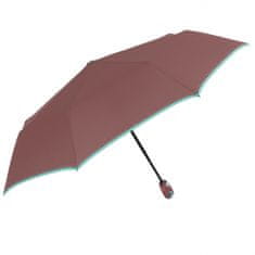 TWM Technologický mini deštník 57 x 98 cm, hnědý polyester