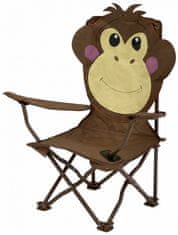 TWM vysoká židle opice 60 x 26 cm polyester/ocel junior hnědá