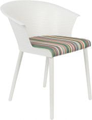 TWM Židle Olivia 74 cm polyester / bílá bavlna