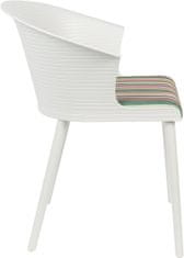 TWM Židle Olivia 74 cm polyester / bílá bavlna