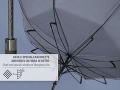 TWM Technologický deštník 112 cm mikrovlákno / hnědé sklolaminát