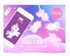 TWM Unicorn led girls bílá USB nabíječka
