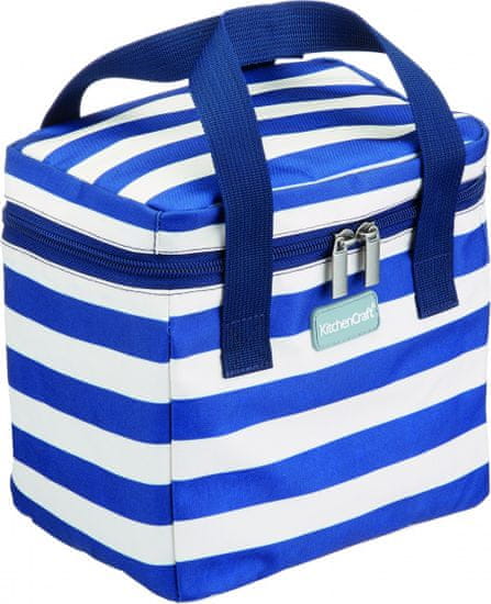 TWM taška do lednice 22 x 16 x 19 cm 5 litrů bílá / modrá