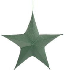 TWM Vánoční přívěsek kormidlo Maria 65 cm, samet, světle zelená