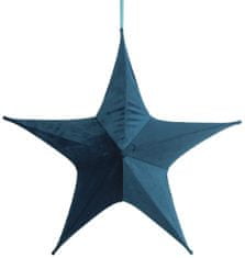TWM Vánoční přívěsek kormidlo Maria 65 cm sametově petrolejově modré