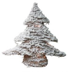 TWM dekorativní vánoční stromek vedený 60 cm v hnědé / bílé dřevo