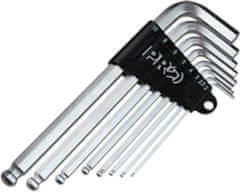 TWM Sada šestihranných klíčů 2-10 mm stříbrná / černá ocel 9 kusů