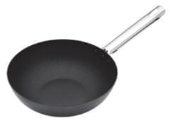 TWM Heavy Duty wok pánev 24 cm uhlíková černá / stříbrná