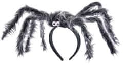 TWM Pavoučí gumička do vlasů dámská plyšová šedá / černá jednovelikostní