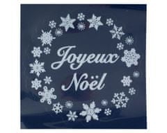 TWM joyeux Noel samolepka na okno 29,5 x 30 cm bílá / tmavě modrá