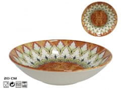 TWM keramický talíř, 20 cm, hnědá / zelená