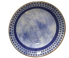 TWM keramický talíř 20 cm modrá / hnědá