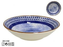 TWM keramický talíř 20 cm modrá / hnědá